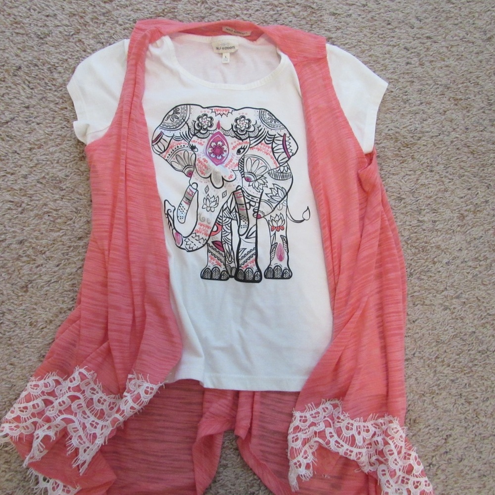 T-shirt with tank top sweater